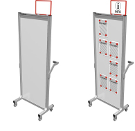 Aluprofil Systemwagen - Magnettafel